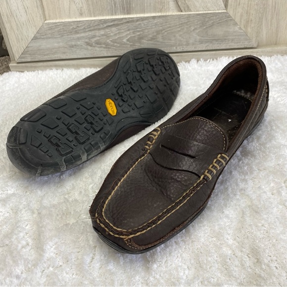LL Bean Men's VIBRAM Pebble Grain Leather Driving Moccasin Loafers 8.5 - Picture 9 of 10